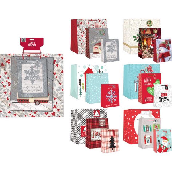 Expressive Design Group Multi-Color Christmas Gift Bag