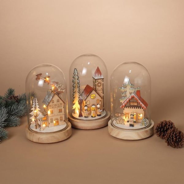 Gerson Multicolored Lighted Glass Dome Indoor Christmas Decor