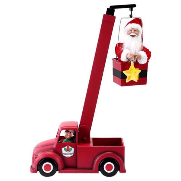 Mr. Christmas LED Red/White North Pole Lighting Crew Indoor Christmas Decor 43 in.