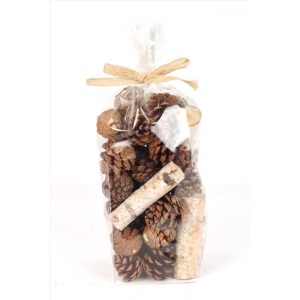 Second Nature Design Natural Birch and Pinecone Indoor Christmas Decor