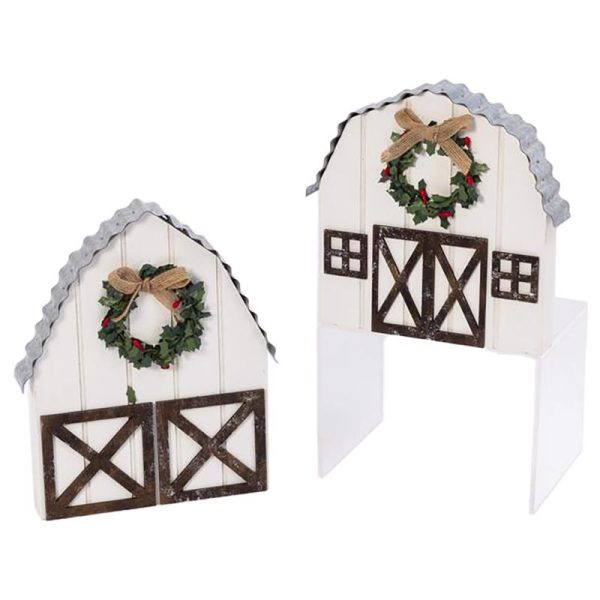 Gerson Multicolored Festive Barn Indoor Christmas Decor