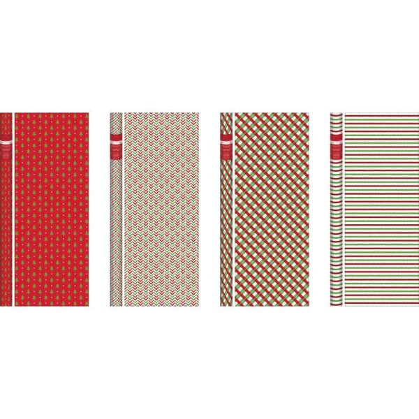 Paper Image Multi-Color Christmas Gift Wrap