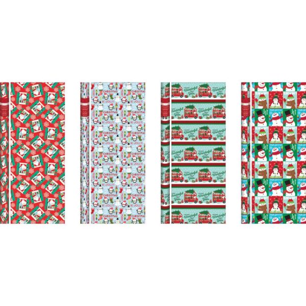 Paper Image Multi-Color Christmas Gift Wrap