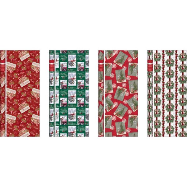 Paper Image Multi-Color Christmas Gift Wrap