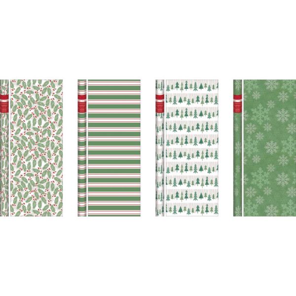 Paper Image Multi-Color Christmas Gift Wrap