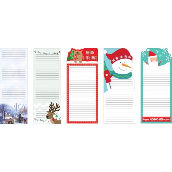 Paper Image Multi-Color Christmas Magnetic Memo Pad Cards