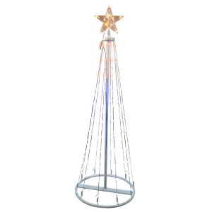 Celebrations 4 ft. Slim LED 120 ct Ribbon RGB Light Color Changing Christmas Tree
