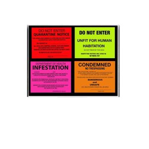 Fun World 7.5 in. Condemned Signs Halloween Decor