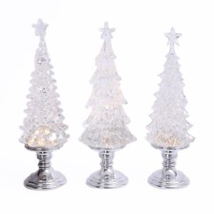 Gerson LED Assorted Water Globe Indoor Christmas Decor