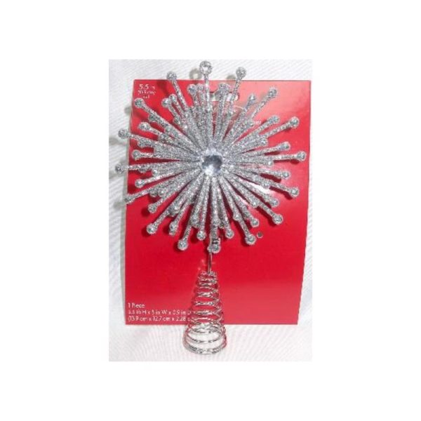 Celebrations Home Silver Glitter Snowflake Burst Indoor Christmas Decor