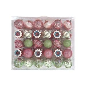 Celebrations Home Assorted Ball Indoor Christmas Decor 2 in.