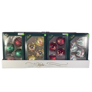 Krebs Gold/Green/Red/White Ball Indoor Christmas Decor