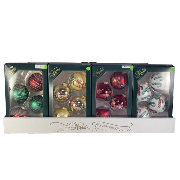 Krebs Gold/Green/Red/White Ball Indoor Christmas Decor