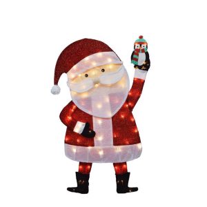 Candy Cane Lane Incandescent 24 in. Santa Yard Decor
