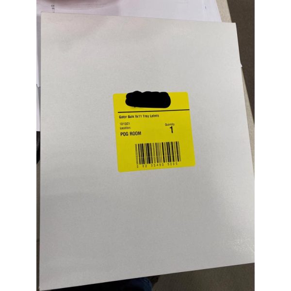 Gator 11 in. H X 9 in. W X 0.2 in. L White Stick on Labels Tray Labels Paper