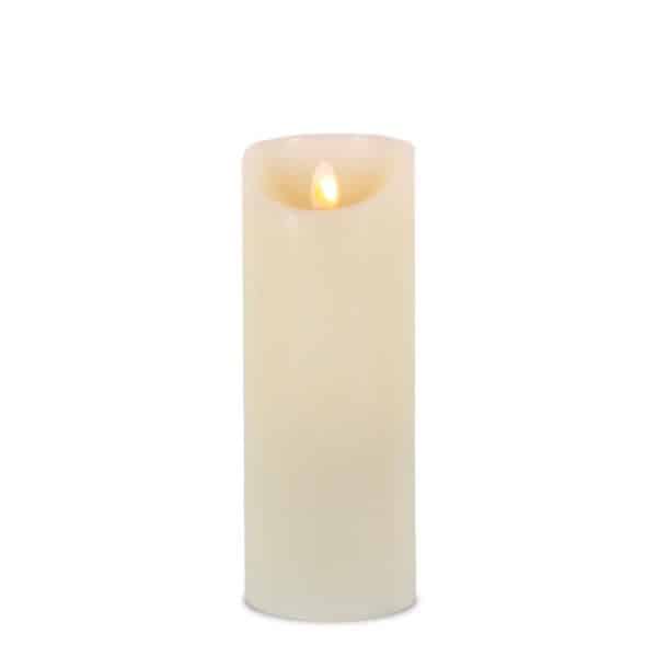 Gerson LED Bisque Flamless Pillar Candle Indoor Christmas Decor 8 in.