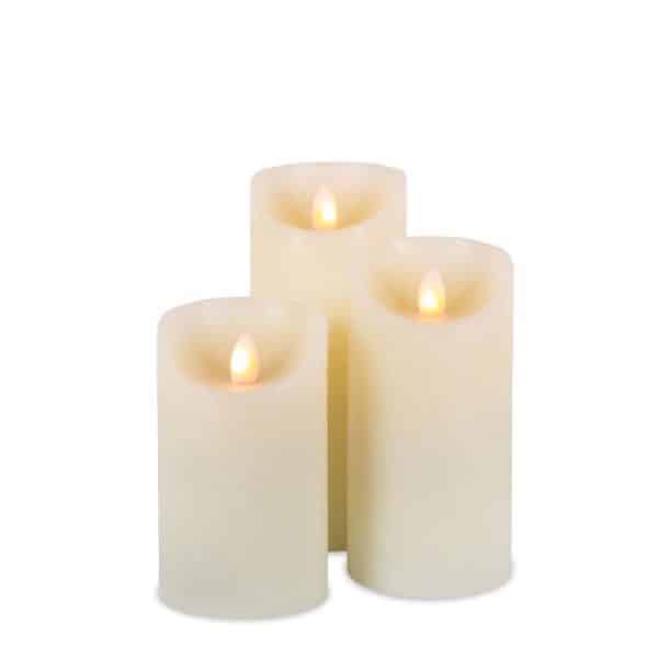 Gerson LED Bisque Candle Indoor Christmas Decor 7.9 in.