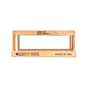 Duke Cannon Brown 2 Tier Rustic Counter Display Wood