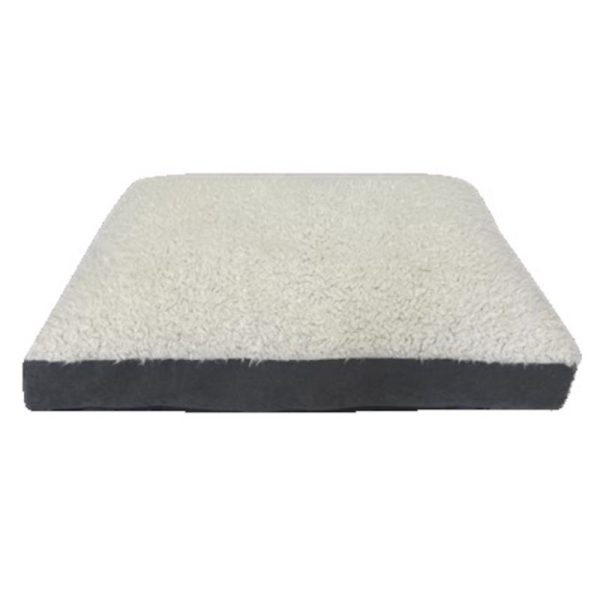 Petmate Gray Faux Lambs Wool Pet Bed 4 in. H X 36 in. W X 27 in. L