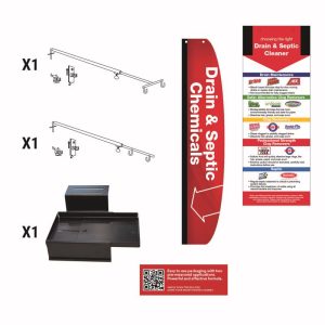Retail First Inc Assorted Drain & Septic Cleaner Signage Kit Metal/Styrene