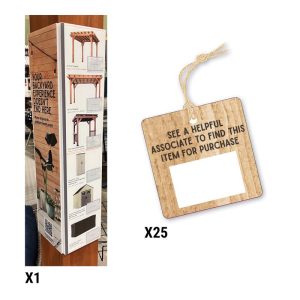 Retail First Inc 12 in. H X 2 in. W X 24 in. L Assorted Pergola Graphic Wrap Signage Kit Plastic