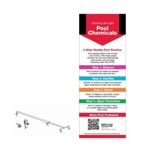 Retail First Inc 16 in. H X 6 in. W Assorted Pool Chemicals Self Selection Signage Kit Plastic