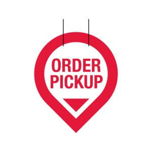 Retail First Inc Red/White Online Pickup Overhead Signage Kit Plastic