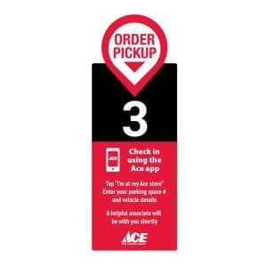 Retail First Inc 43 in. H X 17 in. W Black/Red Ace Curbside Beacon Signage Kit Plastic