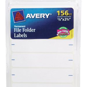 Avery White Tabbed File Folder 156 pk