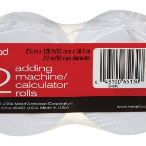 Mead Calculator Paper 2-1/4 in. W X 126 ft. L 1 ply