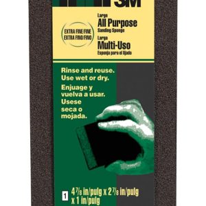 3M 4-7/8 in. L X 2-7/8 in. W X 1 in. Extra Fine/Fine Contour Sanding Sponge