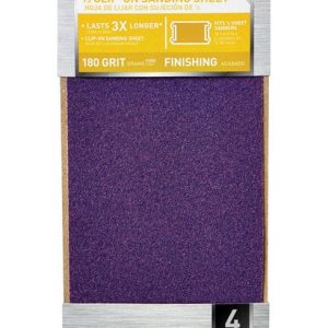 3M SandBlaster 9 in.   L X 3.66 in.   W 180 Grit Ceramic Sandpaper 4 pk