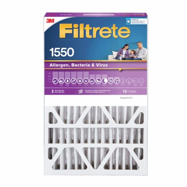3M 16 in. W X 25 in. H X 4-5/16 in. D Polyester 12 MERV Pleated Allergen Air Filter 1 pk