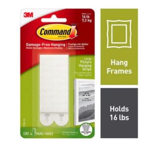 3M Command White Large Picture Hanging Strips 16 lb 12 pk