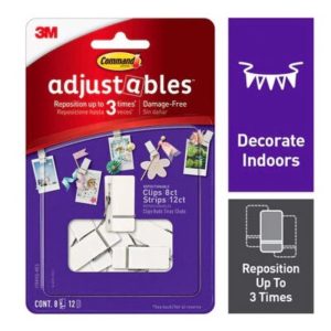 3M Command Adjustables Small Picture Hanging Strips 1 oz 20 pk