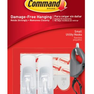Command Small Plastic Hook 2.37 in. L 2 pk