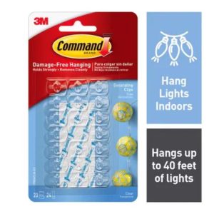 Command Small Light Clips 0.75 in. L 20 pk
