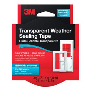 3M Clear Silicone Weather Sealing Tape For Windows 30 ft. L X 0.25 in.
