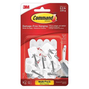 Command Small Wire Hooks 1.625 in. L 9 pk