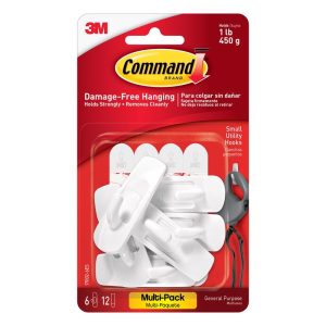 Command Small Hook 2.37 in. L 6 pk