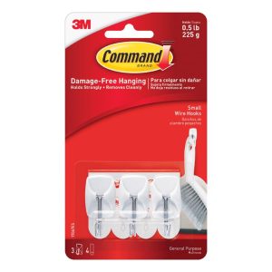 Command Small Wire Hooks 1.625 in. L 3 pk