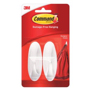 Command Medium Designer Hooks 3.125 in. L 2 pk