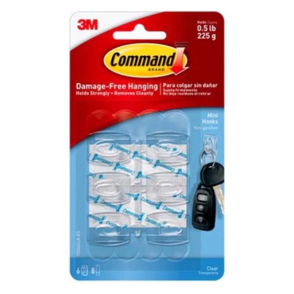 Command Mini Hook 1.08 in. L 6 pk
