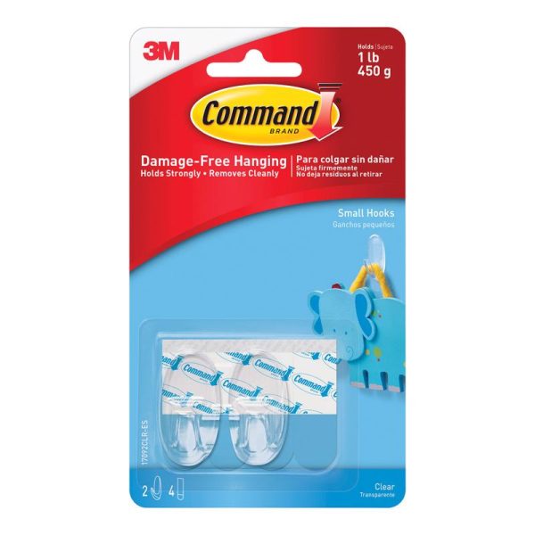 Command Small Hook 2.375 in. L 2 pk