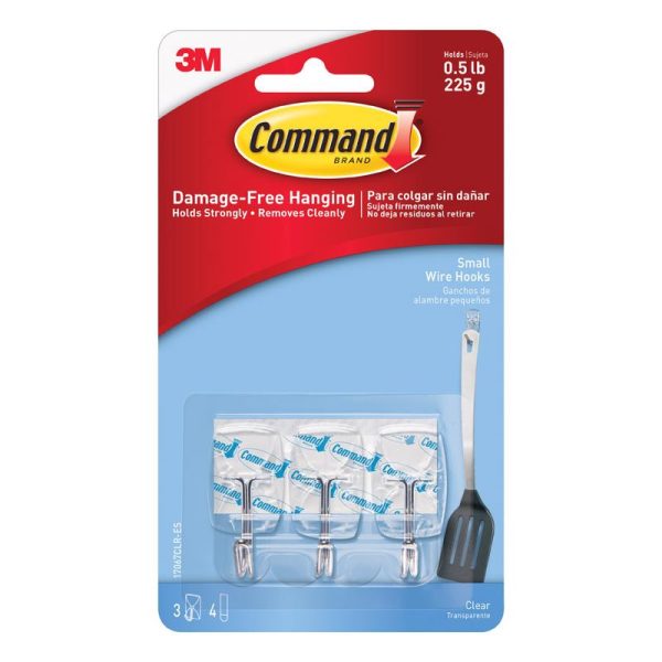 Command Small Wire Hooks 1.62 in. L 3 pk