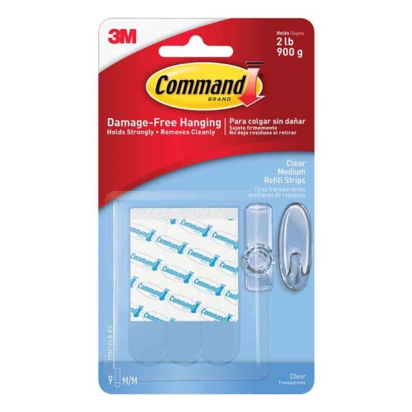 Command Medium Strips 2.75 in. L 9 pk