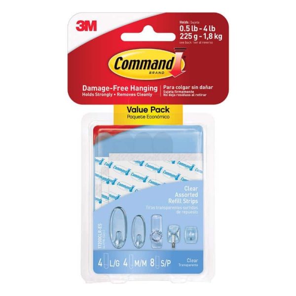 Command Assorted Adhesive Strips 16 pk