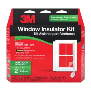 3M Clear Outdoor Window Film Insulator Kit 62 in. W X 84 in. L