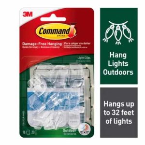 Command Small Light Clips 1.25 in. L 16 pk