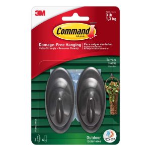 Command Medium Hook 3.25 in. L 2 pk